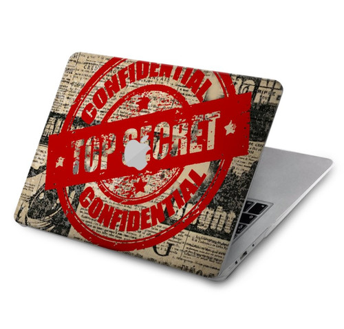 S3937 Texte Top Secret Art Vintage Etui Coque Housse pour MacBook Pro 16 M1,M2 (2021,2023) - A2485, A2780