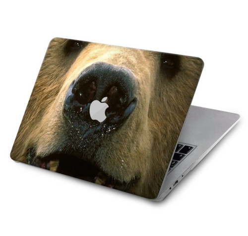 S0840 Grizzly Bear visage Etui Coque Housse pour MacBook Air 15″ (2023,2024,2025) - A2941, A3114, A3241