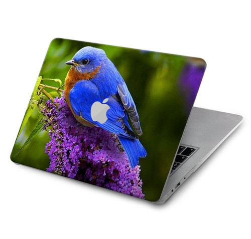 S1565 Oiseau bleu de bonheur Bleu Oiseau Etui Coque Housse pour MacBook Air 15″ (2023,2024) - A2941, A3114