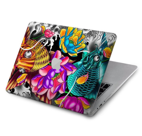 S1630 Poissons japonais Oriental Tatouage Etui Coque Housse pour MacBook Air 15″ (2023,2024) - A2941, A3114