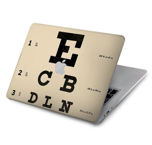 S2502 Tableau d'examen des yeux Etui Coque Housse pour MacBook Air 15″ (2023,2024) - A2941, A3114