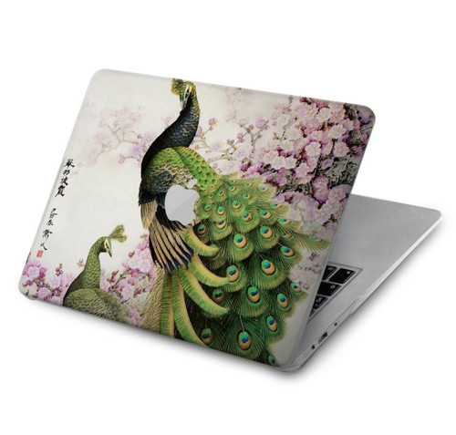 S2773 Paon Peinture brosse chinoise Etui Coque Housse pour MacBook Air 15″ (2023,2024) - A2941, A3114