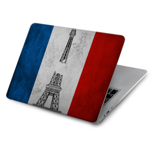 S2859 Drapeau France millésimé Tour Eiffel Etui Coque Housse pour MacBook Air 15″ (2023,2024) - A2941, A3114