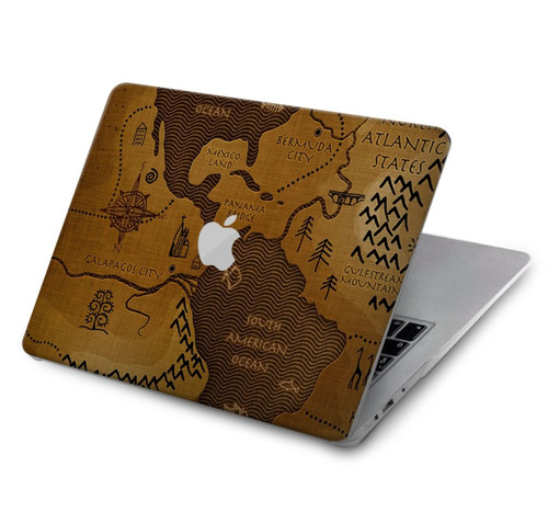S2861 Carte antique du monde Etui Coque Housse pour MacBook Air 15″ (2023,2024) - A2941, A3114