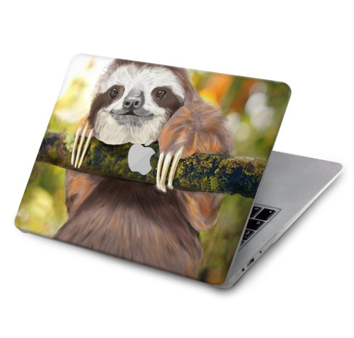 S3138 Peinture mignon bébé Sloth Etui Coque Housse pour MacBook Air 15″ (2023,2024) - A2941, A3114