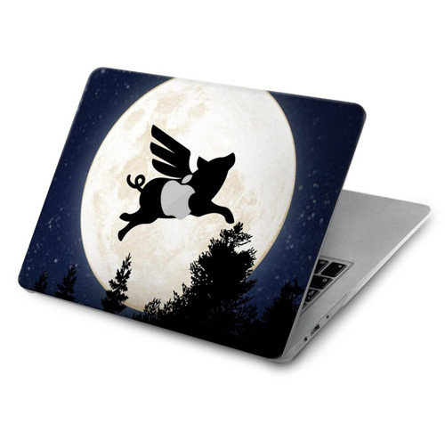 S3289 Cochon Volant Pleine Lune Nuit Etui Coque Housse pour MacBook Air 15″ (2023,2024) - A2941, A3114