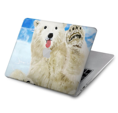 S3794 Ours polaire arctique amoureux de la peinture de phoque Etui Coque Housse pour MacBook Air 15″ (2023,2024) - A2941, A3114