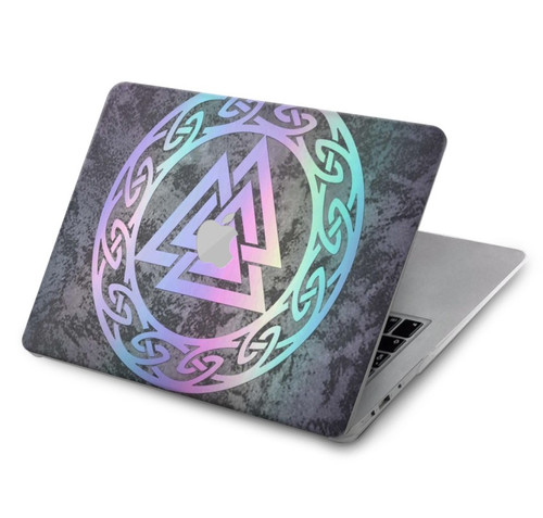 S3833 Valknut Odin Wotans Noeud Hrungnir Coeur Etui Coque Housse pour MacBook Air 15″ (2023,2024,2025) - A2941, A3114, A3241