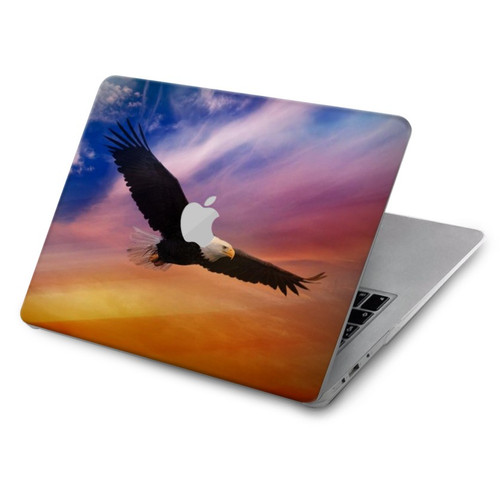 S3841 Pygargue à tête blanche volant dans un ciel coloré Etui Coque Housse pour MacBook Air 15″ (2023,2024,2025) - A2941, A3114, A3241