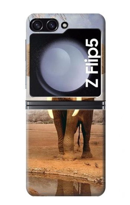 S0310 éléphant d'Afrique Etui Coque Housse pour Samsung Galaxy Z Flip 5