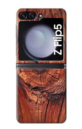S0603 Bois imprimé graphique Etui Coque Housse pour Samsung Galaxy Z Flip 5