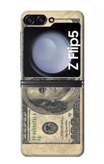 S0702 Dollars d'argent Etui Coque Housse pour Samsung Galaxy Z Flip 5