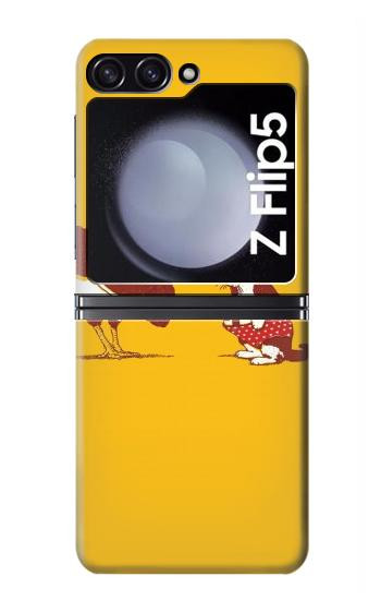 S1093 Coq de chat et blague Etui Coque Housse pour Samsung Galaxy Z Flip 5