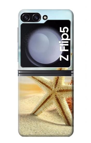S1117 Étoiles de mer sur la plage Etui Coque Housse pour Samsung Galaxy Z Flip 5