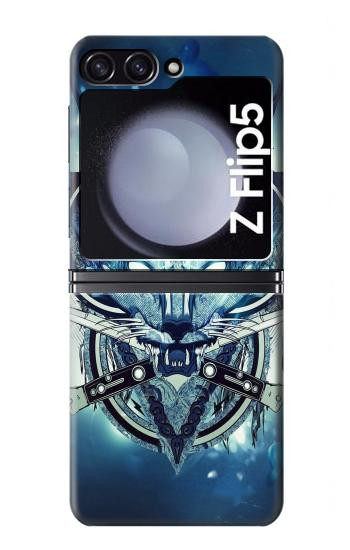 S1135 Loup avec des couteaux Roche Etui Coque Housse pour Samsung Galaxy Z Flip 5