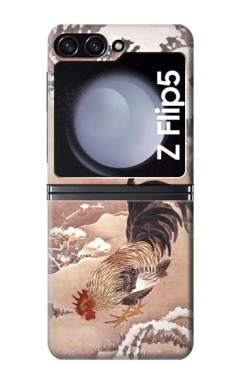 S1332 Ito Jakuchu Coq Etui Coque Housse pour Samsung Galaxy Z Flip 5