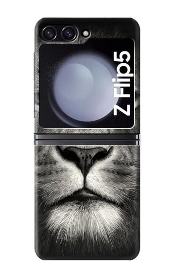 S1352 Lion Visage Etui Coque Housse pour Samsung Galaxy Z Flip 5