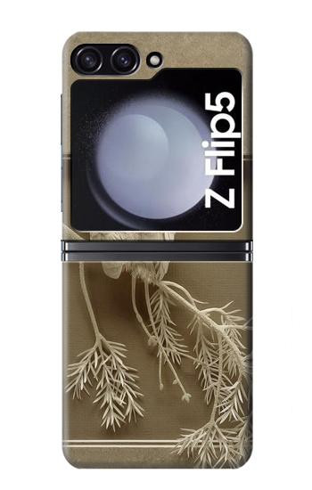 S1386 Sculpture papier Chouette Etui Coque Housse pour Samsung Galaxy Z Flip 5