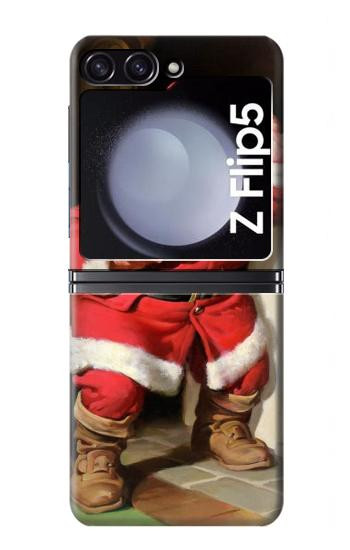 S1417 Père Noël Joyeux Noël Etui Coque Housse pour Samsung Galaxy Z Flip 5