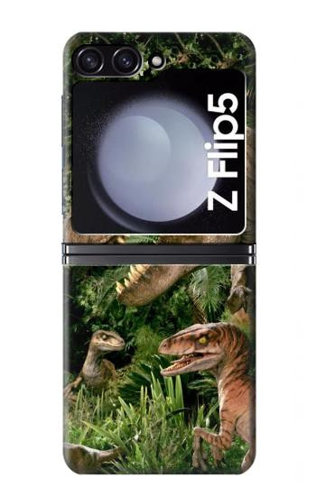 S1452 Dinosaur Trex Raptor Etui Coque Housse pour Samsung Galaxy Z Flip 5