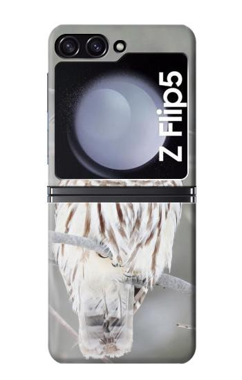 S1566 Milou Blanc Chouette Chouette Etui Coque Housse pour Samsung Galaxy Z Flip 5