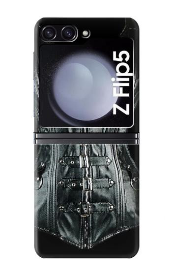 S1639 Gothique Corset Noir Etui Coque Housse pour Samsung Galaxy Z Flip 5