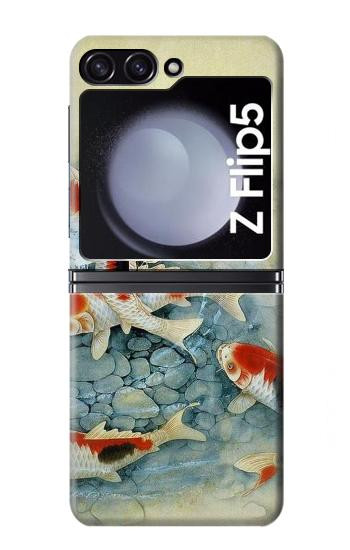 S1654 Carpe Koï poisson Peinture Art Etui Coque Housse pour Samsung Galaxy Z Flip 5