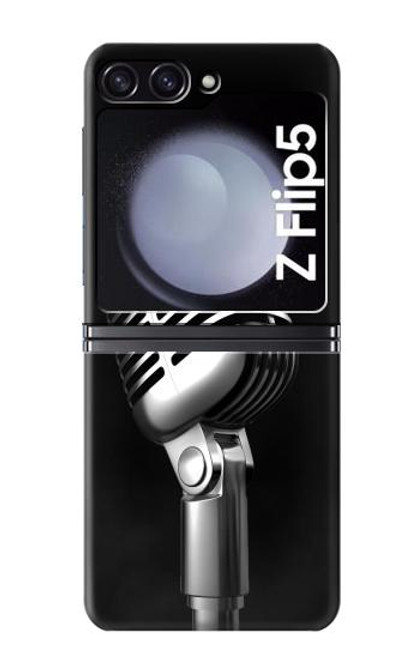 S1672 Rétro Musique Jazz Microphone Etui Coque Housse pour Samsung Galaxy Z Flip 5