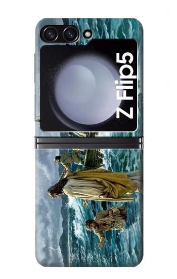 S1722 Jésus marcher sur la mer Etui Coque Housse pour Samsung Galaxy Z Flip 5