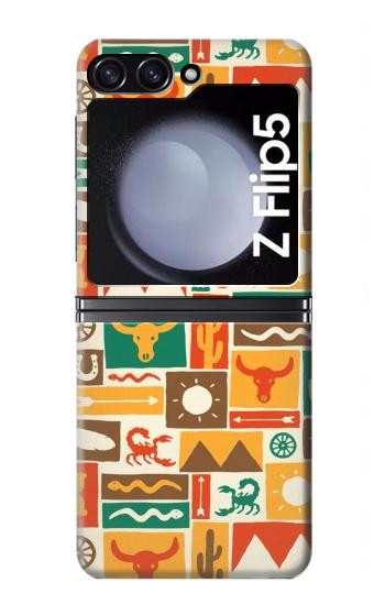 S1873 Motif de l'Ouest Etui Coque Housse pour Samsung Galaxy Z Flip 5