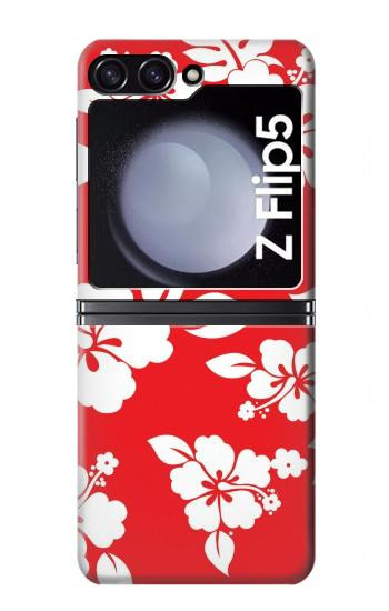 S1949 Motif Hibiscus hawaïenne Etui Coque Housse pour Samsung Galaxy Z Flip 5