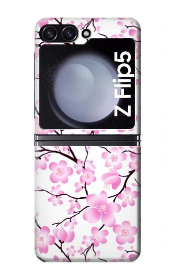 S1972 Sakura fleur de Cerisiers Etui Coque Housse pour Samsung Galaxy Z Flip 5