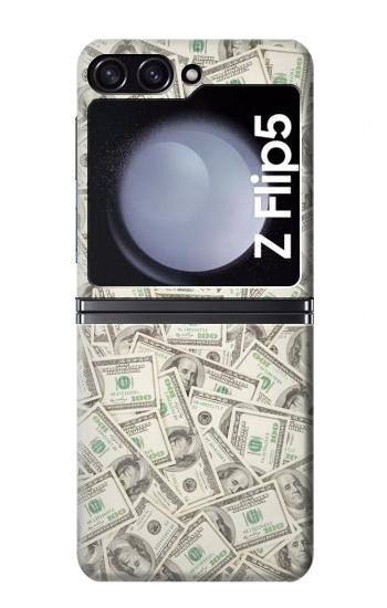 S2077 Billets Dollar argent Etui Coque Housse pour Samsung Galaxy Z Flip 5