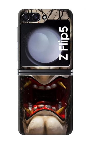 S2112 Hannya Démon Masque Etui Coque Housse pour Samsung Galaxy Z Flip 5