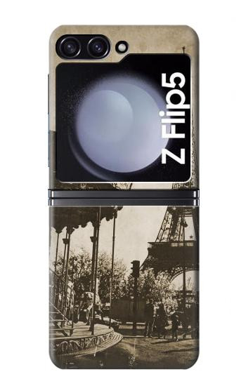 S2174 Tour Eiffel Paris Millésime Etui Coque Housse pour Samsung Galaxy Z Flip 5