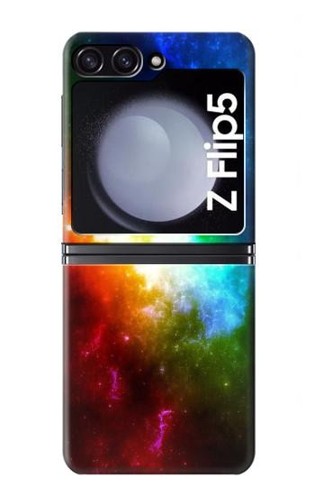 S2312 Arc en ciel coloré espace Galaxie Etui Coque Housse pour Samsung Galaxy Z Flip 5