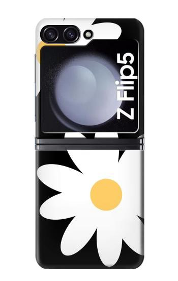 S2315 Fleurs de marguerite blanche Etui Coque Housse pour Samsung Galaxy Z Flip 5