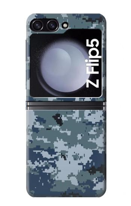 S2346 Marine Camo camouflage graphique Etui Coque Housse pour Samsung Galaxy Z Flip 5
