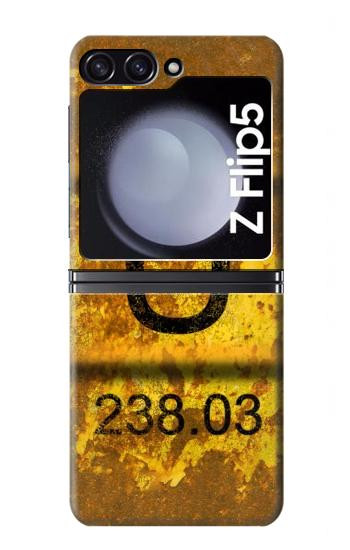 S2447 Vieux nucléaire d'uranium Rusty déchets Baril Etui Coque Housse pour Samsung Galaxy Z Flip 5