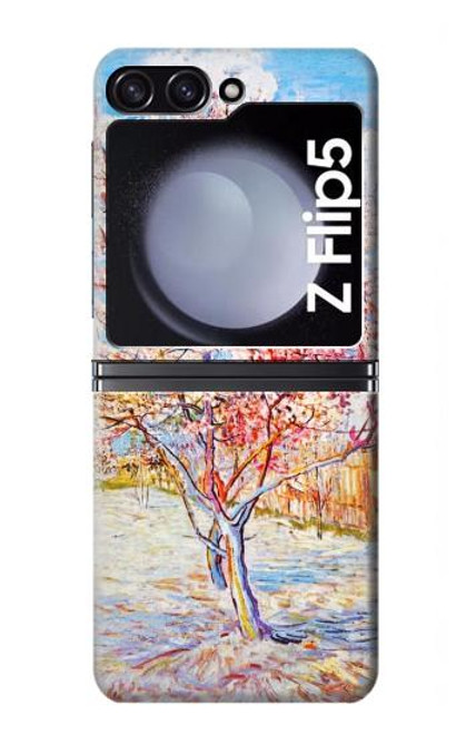 S2450 Van Gogh Fleur de Pêcher Etui Coque Housse pour Samsung Galaxy Z Flip 5