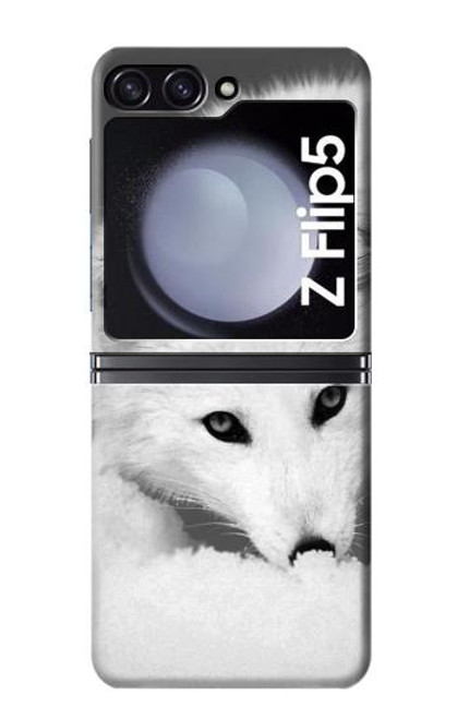 S2569 Blanc arctique Renard Etui Coque Housse pour Samsung Galaxy Z Flip 5