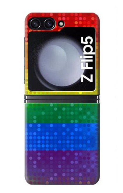 S2683 Arc en ciel Fierté LGBT Drapeau Etui Coque Housse pour Samsung Galaxy Z Flip 5