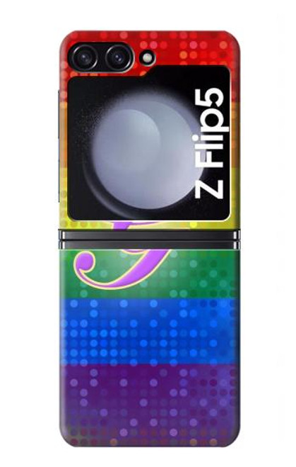 S2899 Arc en ciel LGBT Gay Pride Drapeau Etui Coque Housse pour Samsung Galaxy Z Flip 5