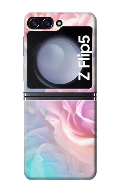 S3050 Pastel Fleurs millésimé Etui Coque Housse pour Samsung Galaxy Z Flip 5