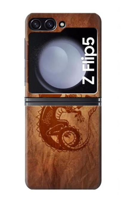 S3086 Rouge dragon Tatouage Etui Coque Housse pour Samsung Galaxy Z Flip 5