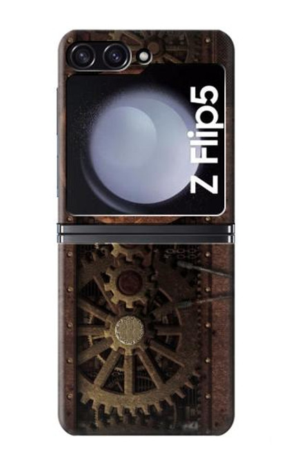 S3221 Gears steampunk Horloge Etui Coque Housse pour Samsung Galaxy Z Flip 5