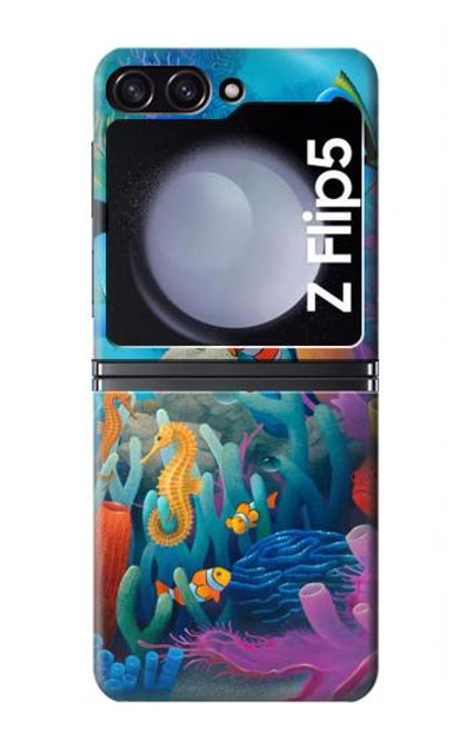 S3227 Monde sous-marin Dessin animé Etui Coque Housse pour Samsung Galaxy Z Flip 5