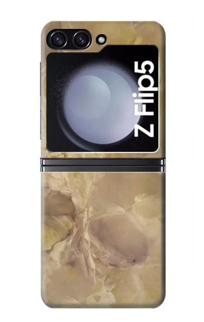 S3240 Pierre en marbre jaune Etui Coque Housse pour Samsung Galaxy Z Flip 5