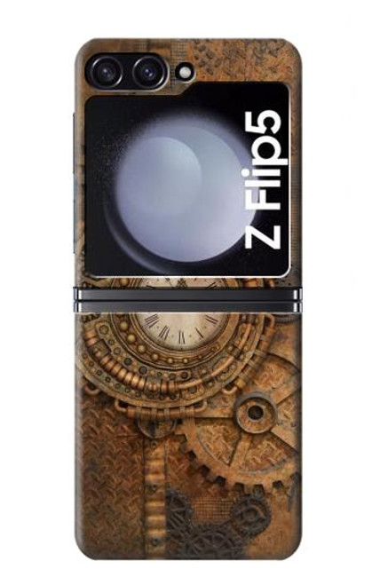 S3401 Horloge vitesse Steampunk Etui Coque Housse pour Samsung Galaxy Z Flip 5