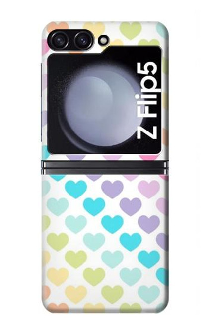 S3499 Motif coloré coeur Etui Coque Housse pour Samsung Galaxy Z Flip 5